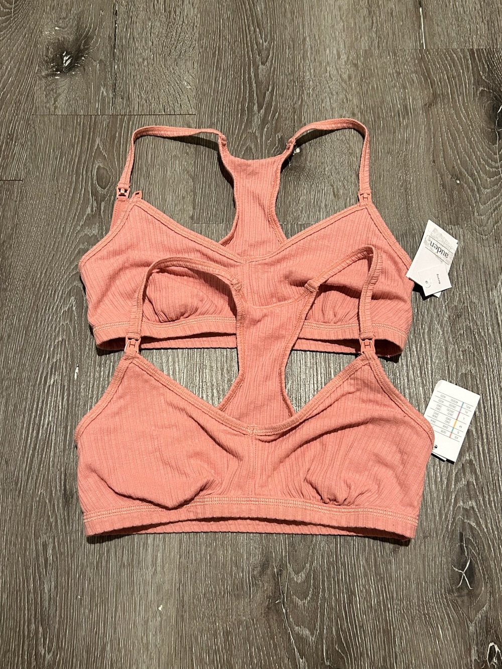 NWT Small Auden 34B 36A Pink Nursing Unlined Racerback Bralette